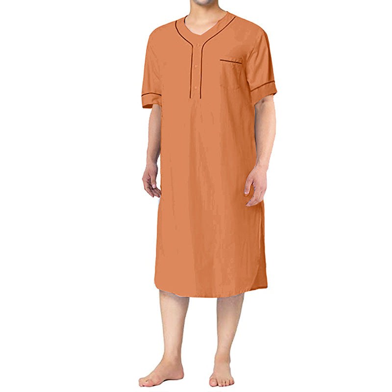 Ruby | Women's Button-Front Stand Collar Short Sleeve Modern Dress