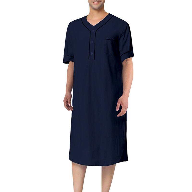 Ruby | Women's Button-Front Stand Collar Short Sleeve Modern Dress