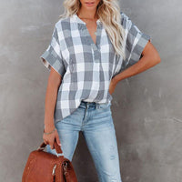 Runa | Women's Short Sleeve Blouse in White