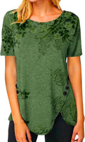Runa | Women's Asymmetric Long Sleeve Floral Top