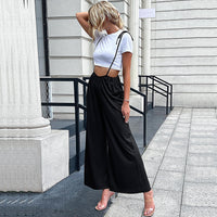 Rusalka | Women's High Waist Pockets Elegant Pants – Dress Pants in Black