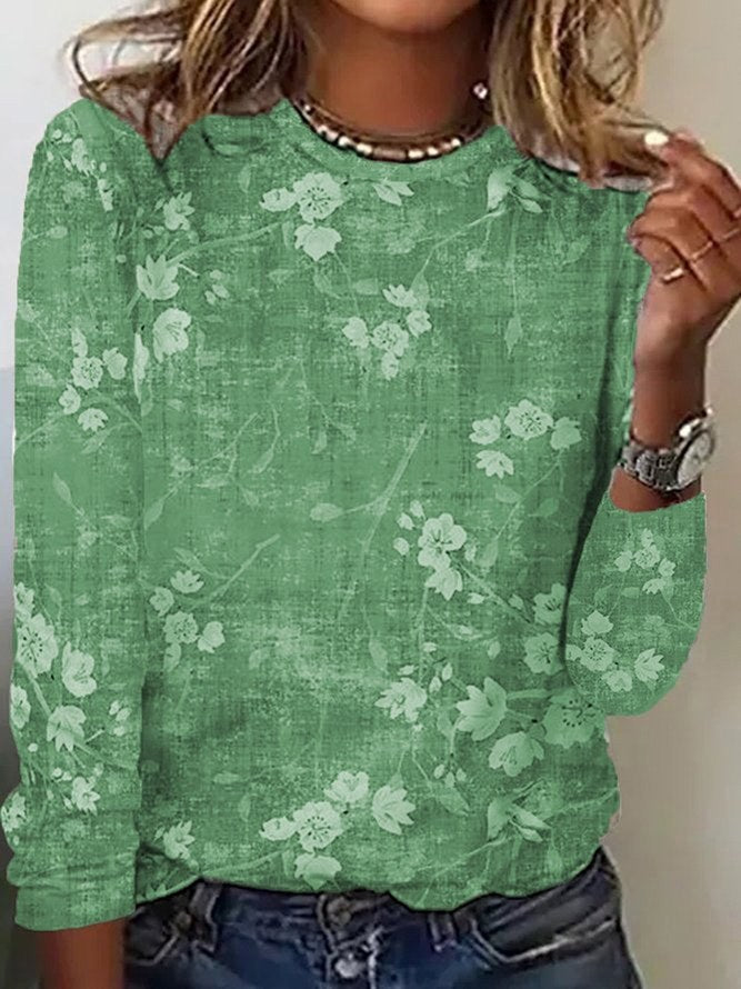 Ruth | Women's Long Sleeve Floral Soft Top