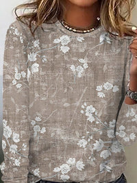 Ruth | Women's Long Sleeve Floral Soft Top