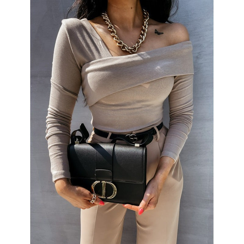Rutilia | Women's Asymmetric Top in Khaki