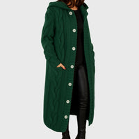 Sable | Women's Longline Length Cardigan in Green