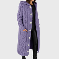 Sable | Women's Longline Length Cardigan in Lilac