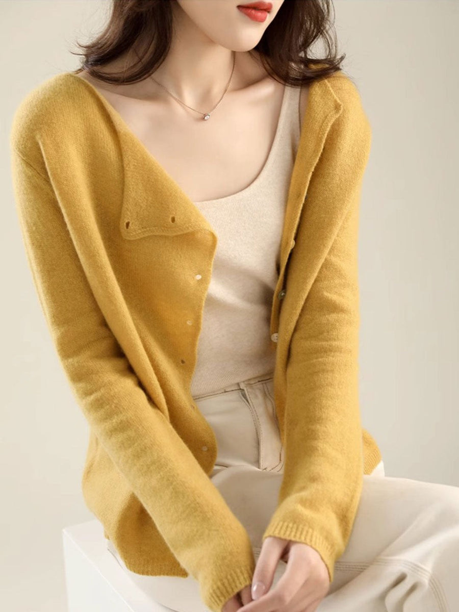 Sadie | Women's V-Neck Button Closure Cardigan