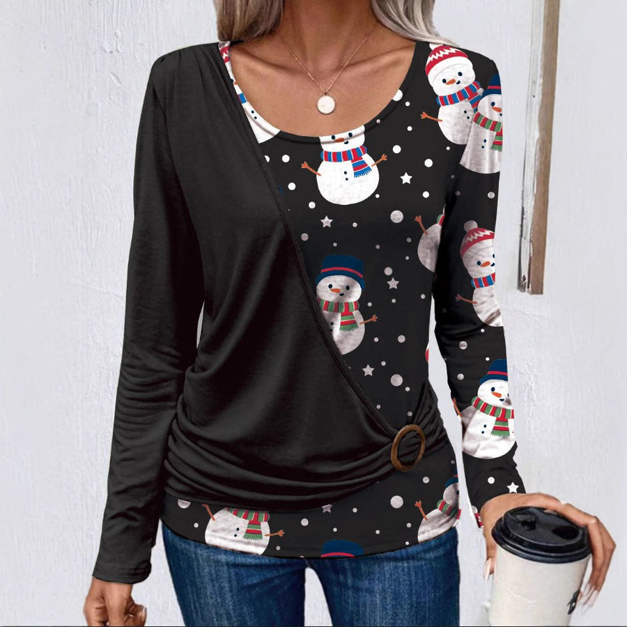 Salome | Women's Ruffle Detail Long Sleeve Top
