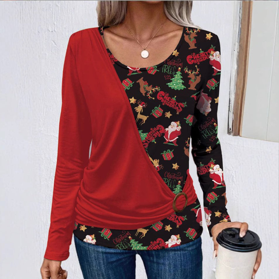 Salome | Women's Ruffle Detail Long Sleeve Top