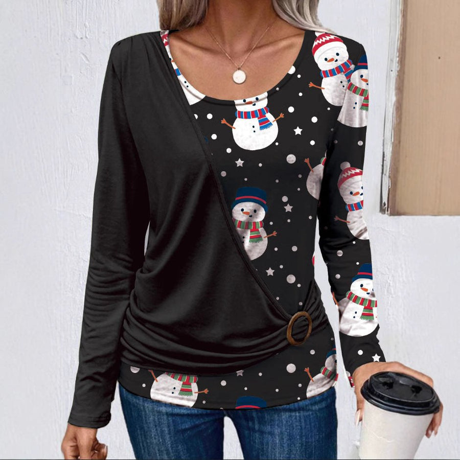 Salome | Women's Ruffle Detail Long Sleeve Top