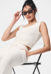 Salome | Women's Knit Top in White