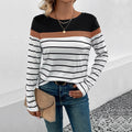 Sandrine | Women's Striped Long Sleeve Fashionable Top