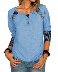 Sanne | Women's Long Sleeve Top in Light Blue
