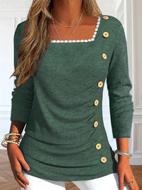 Saoirse | Women's Button Detail Long Sleeve Top