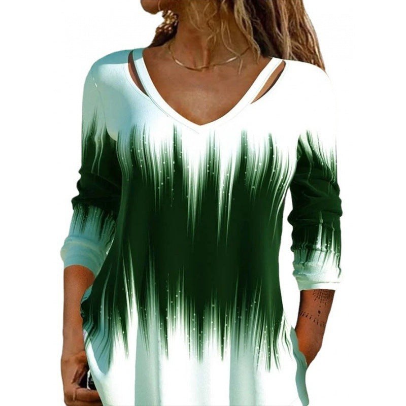 Sapphira | Women's V-Neck Long Sleeve Fashionable Top