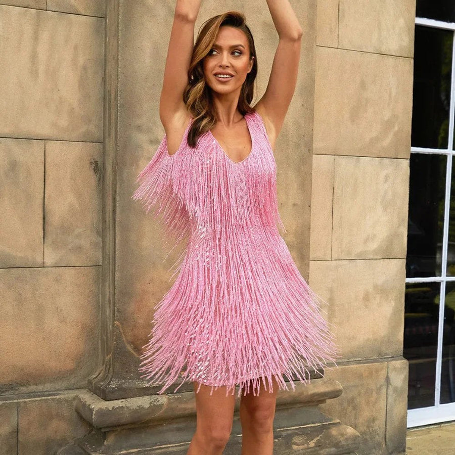 Sapphira | Women's A-Line Cocktail Dress in Pink