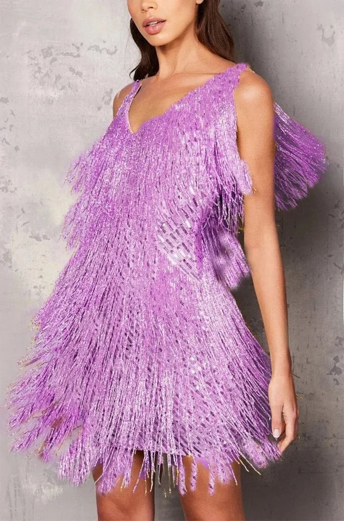 Sapphira | Women's A-Line Cocktail Dress in Purple