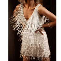 Sapphira | Women's A-Line Cocktail Dress in Silver