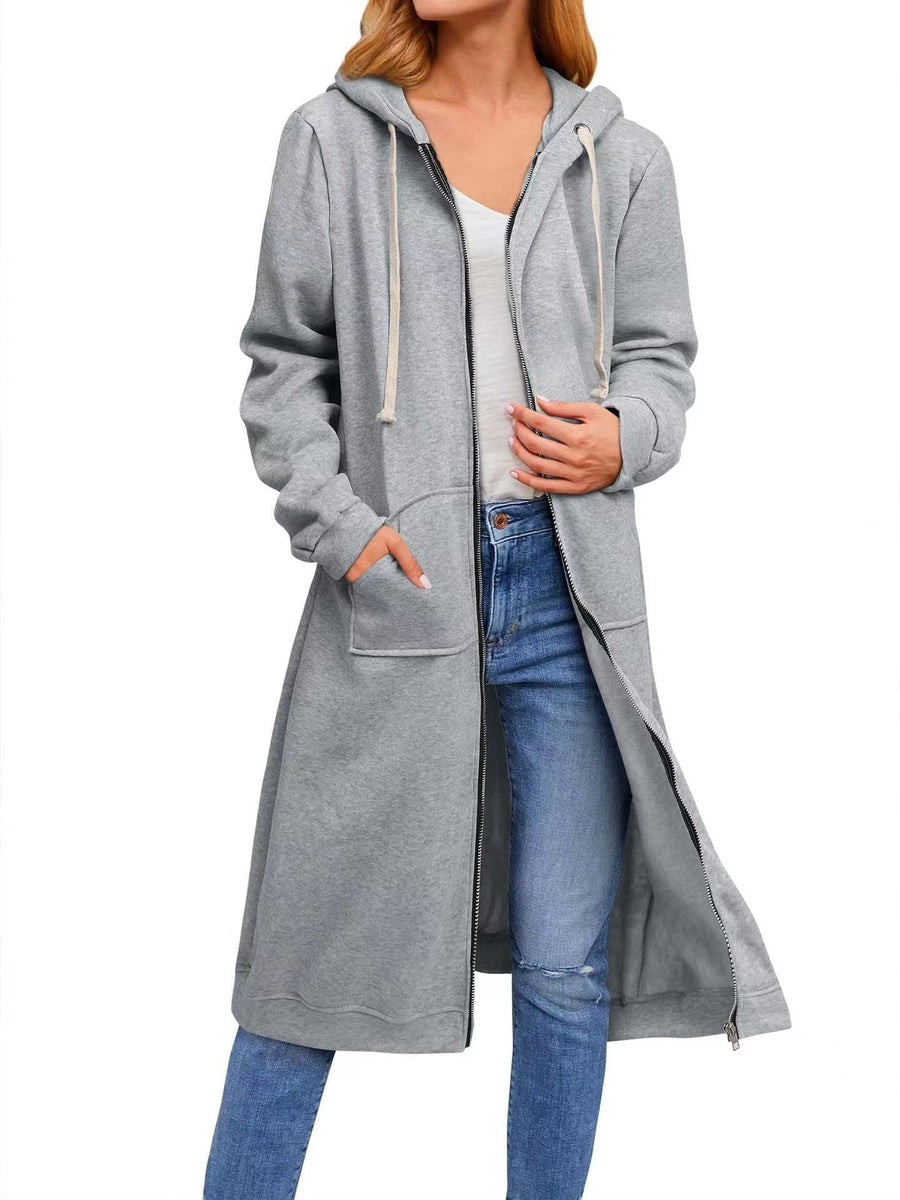 Saskia | Women's Zip Pockets Hooded Jacket