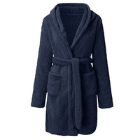 Saskia | Women's Cozy Pockets Hooded Fleece Coat – Fleece Jacket in Gray