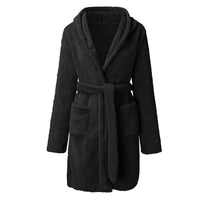 Saskia | Women's Cozy Pockets Hooded Fleece Coat – Fleece Jacket in Gray