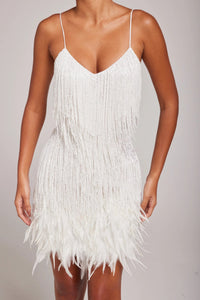 Scarlet | Women's Sleeveless Fringe Cocktail Dress