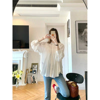 Sebastiana | Women's Button-Front Blouse in White