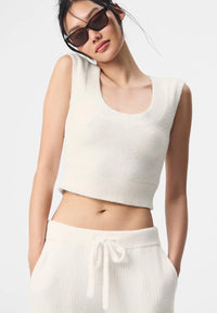 Serafina | Women's Sleeveless Knit Top in White