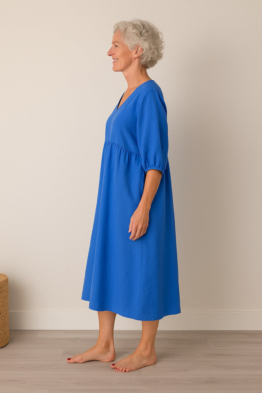 Seraphine | Women's V-Neck A-Line Midi Sundress