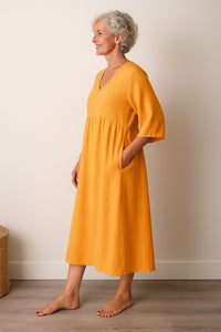 Seraphine | Women's V-Neck A-Line Midi Sundress