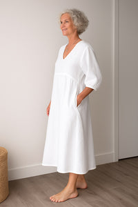 Seraphine | Women's V-Neck A-Line Midi Sundress