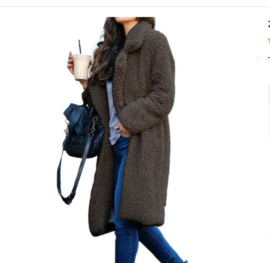 Serena | Women's Cozy Pockets Coat in Dark Gray