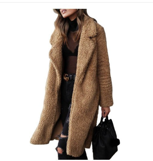 Serena | Women's Cozy Pockets Coat in Dunkelbeig