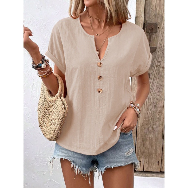Serena | Women's Button-Front Casual Blouse