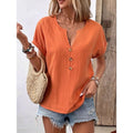Serena | Women's Button-Front Casual Blouse