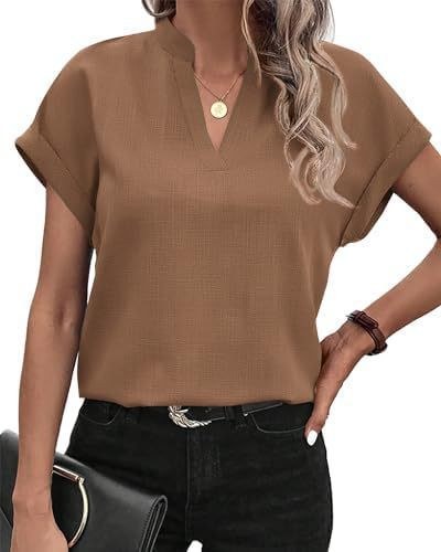 Severine | Women's Casual Blouse in Dark Brown