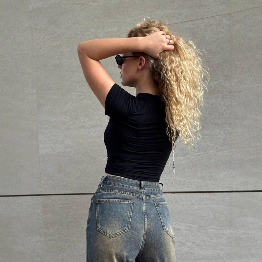Severine | Women's Belted Fashionable Jeans in Bronz