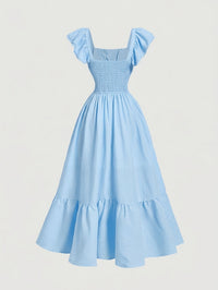 Sibyl | Women's Off-Shoulder Ruffled Cocktail Maxi Dress