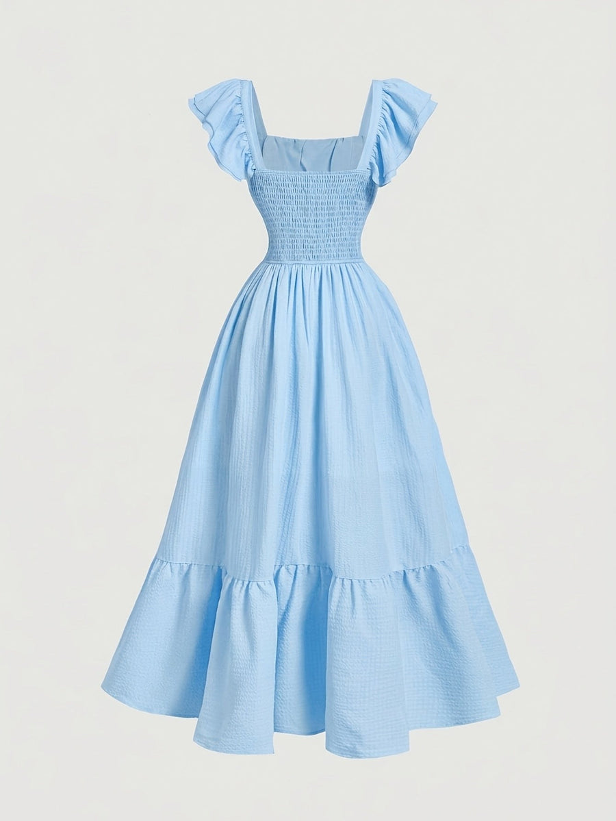 Sibyl | Women's Off-Shoulder Ruffled Cocktail Maxi Dress