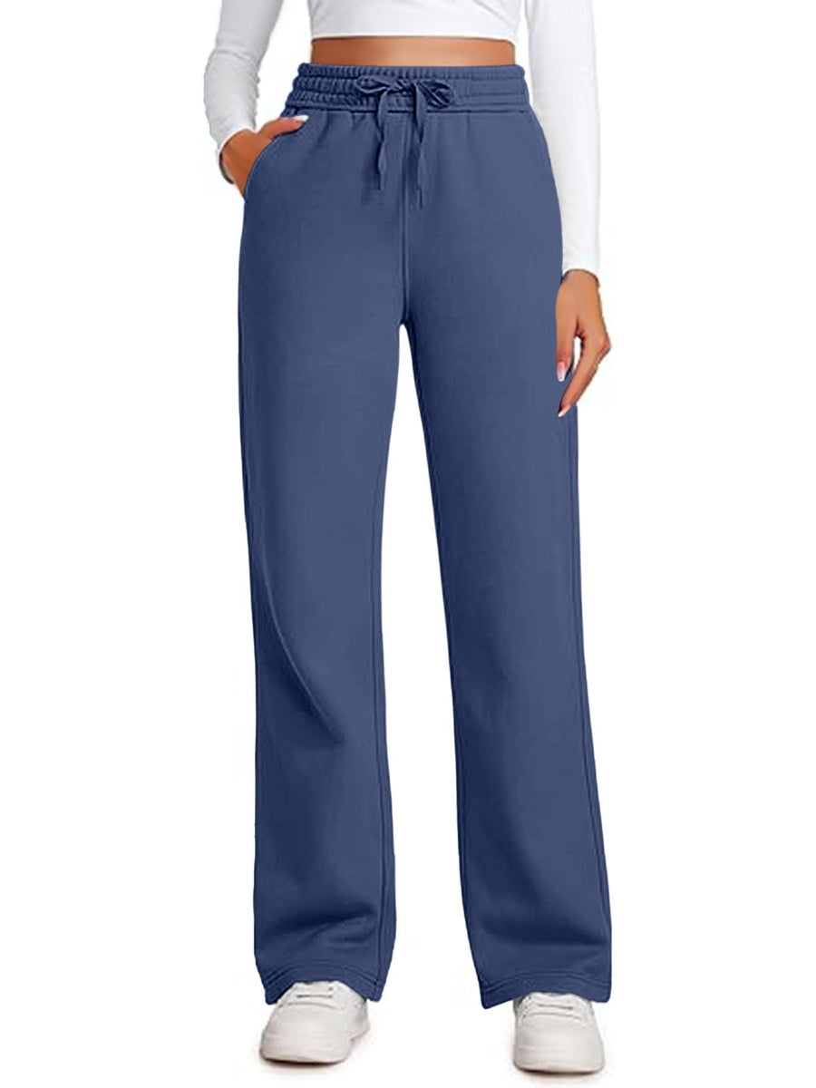 Sibyl | Women's Elastic Waist Casual Pants – Dress Pants in Blue