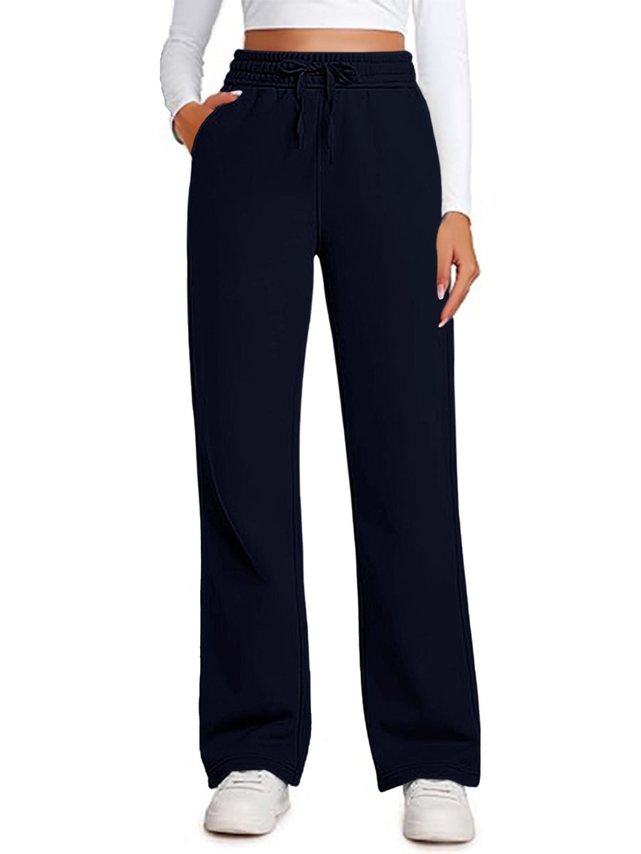 Sibyl | Women's Elastic Waist Casual Pants – Dress Pants in Dark Blue