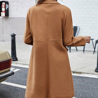 Sigismonda | Women's Button-Front Elegant Coat in Khaki