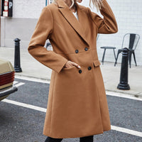 Sigismonda | Women's Button-Front Elegant Coat in Khaki