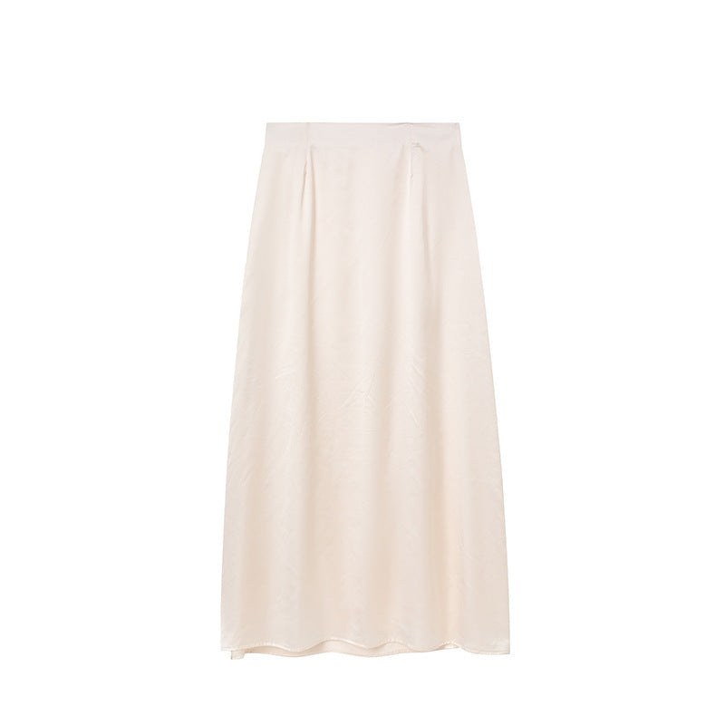 Sigismunda | Women's Satin Skirt in Champagne
