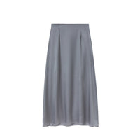 Sigismunda | Women's Satin Skirt in Gray
