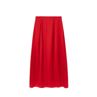 Sigismunda | Women's Satin Skirt in Red