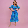 Sigrun | Women's V-Neck Casual Midi Sundress – Midi Dress