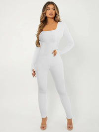Silke | Women's Long Sleeve Elegant Jumpsuit in White