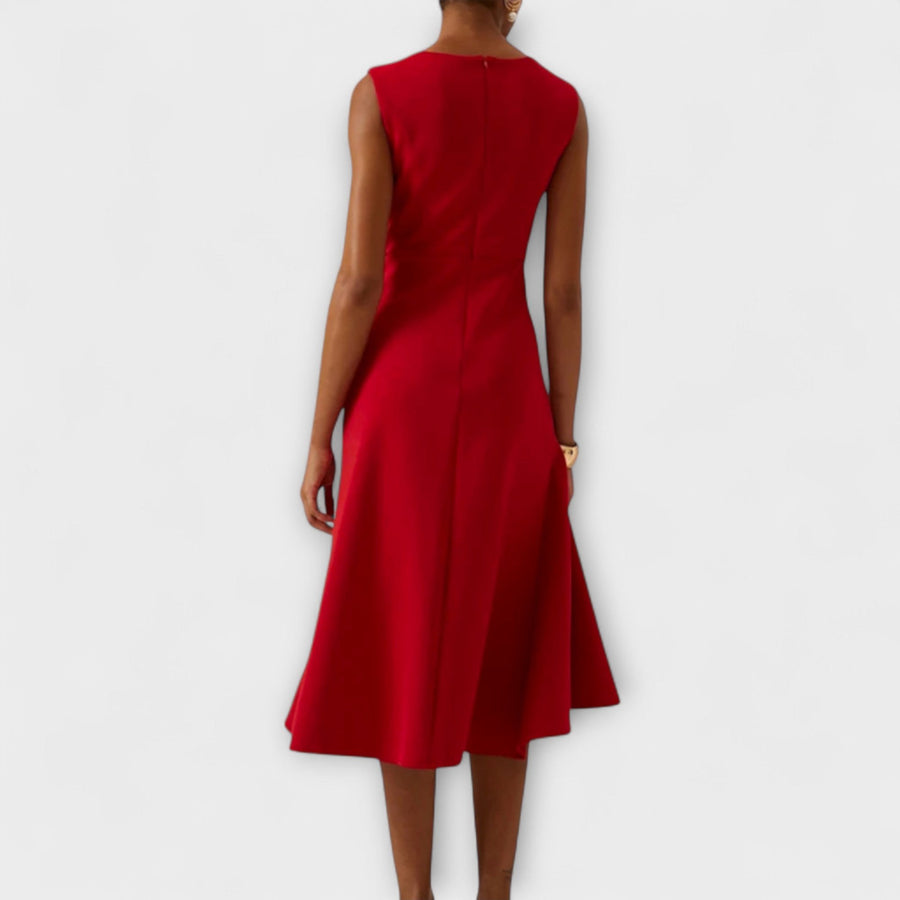 Simone | Women's Asymmetric Sleeveless Cocktail Midi Dress