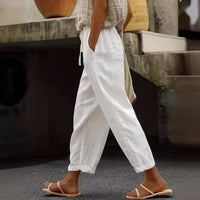 Simone | Women's Elastic Waist Pockets Casual Pants – Dress Pants